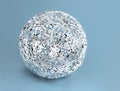 Silver Christmas filigrane decoration ball Royalty Free Stock Photo