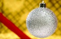 Silver Christmas ornament Royalty Free Stock Photo