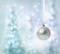 Silver Christmas Ornament Royalty Free Stock Photo