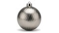 Silver Christmas Ornament Isolated on White Royalty Free Stock Photo