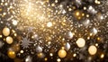 Silver Christmas particles and sprinklesbackground, like Christmas or New Year. Generated with AI