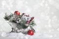 Silver Christmas Sleigh 3 Royalty Free Stock Photo