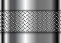 Silver chrome metal background with diamond plate texture pattern Royalty Free Stock Photo