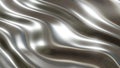 Silver chrome metal background, shiny and lustrous metal pattern texture, silky liquid chrome waves Royalty Free Stock Photo