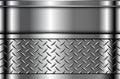 Silver chrome steel texture background with diamond plate pattern texture 3D metal design Royalty Free Stock Photo