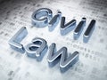 Silver Civil Law on digital background Royalty Free Stock Photo