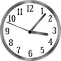 Silver clock, time, year, passing simple concept Royalty Free Stock Photo