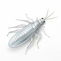 Silver Cockroach Icon: Polished Metamorphosis In Translucent Color Royalty Free Stock Photo