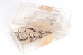 Silver coin box Royalty Free Stock Photo