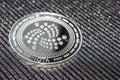 Silver coin cryptocurrency IOTA. MIOTA