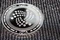 Silver coin cryptocurrency IOTA. MIOTA