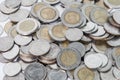 Silver coins background