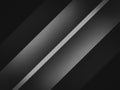 Silver color 3d illustration stripe beam in black shade background