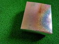 Silver colored box with rainbow shade Royalty Free Stock Photo