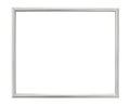 Silver colored picture frame on white background Royalty Free Stock Photo