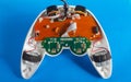 Silver colroed wired modern game pad controller parts