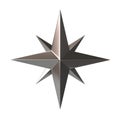 Silver compass rose 3d illustration Royalty Free Stock Photo