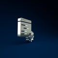Silver Computer api interface icon isolated on blue background. Application programming interface API technology. Software Royalty Free Stock Photo