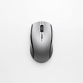 Silver computer mouse on white background Royalty Free Stock Photo