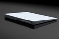 Silver computer trackpad or wireless touch pad isolated on black background Royalty Free Stock Photo