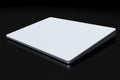 Silver computer trackpad or wireless touch pad isolated on black background Royalty Free Stock Photo