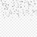 Silver confetti background