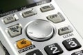 Silver cordless phone keypad closeup Royalty Free Stock Photo