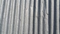 Silver corrugated metal sheet texture background