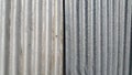 Silver corrugated metal sheet texture background