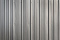 Silver corrugated zinc wall background