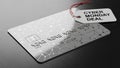 Smart chip and the expiration date 12 26. A red string attac Royalty Free Stock Photo