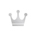 Silver crown icon illustration Royalty Free Stock Photo