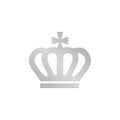 Silver crown icon illustration Royalty Free Stock Photo