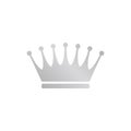 Silver crown icon illustration Royalty Free Stock Photo