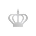Silver crown icon illustration Royalty Free Stock Photo