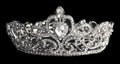 A Silver Crown Isolated on a Black Background