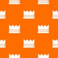 Silver crown pattern vector orange Royalty Free Stock Photo