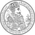 Silver crown thaler of Sigismund III Vasa Royalty Free Stock Photo