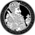 Silver crown thaler of Sigismund III Vasa Royalty Free Stock Photo