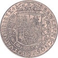 Silver crown thaler of Sigismund III Vasa Royalty Free Stock Photo