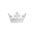 Silver crown icon illustration Royalty Free Stock Photo
