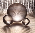 Silver crystal glass balls Royalty Free Stock Photo