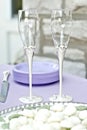 Silver and Crystal Wedding Glasses Royalty Free Stock Photo