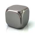 Silver cube 3d illustration