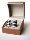 Silver cuff links