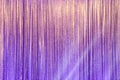 Silver Curtain Screen drape wave and lighting beam Royalty Free Stock Photo