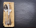 Silver cutlery.