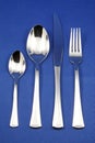 Silver cutlery set Royalty Free Stock Photo