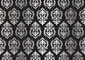 Silver damask pattern