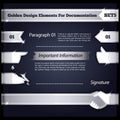 Silver Design Elements For Documentation Set5 Royalty Free Stock Photo